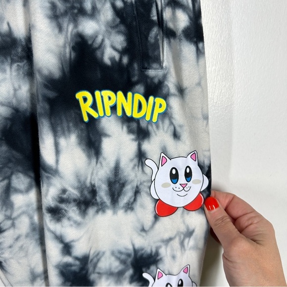 NEW Rip n Dip Tie Dye Cat Face Joggers Large - Picture 5 of 10